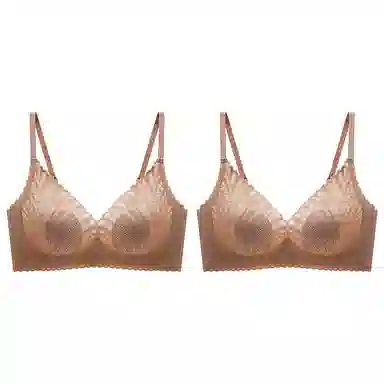 浪莎 兔兔杯纯色收副无痕文胸 女款 豆蔻绿