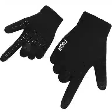 优幽兰 冬季摩托车防滑耐磨百搭潮流 绒线手套 男款