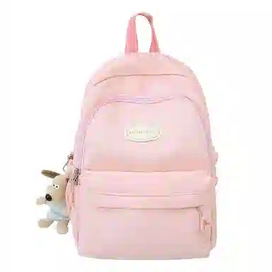 醇龙 多色百搭日系韩版纯色通用 尼龙 双肩包 常规 男女同款情侣款 黑/白/黄/绿/粉