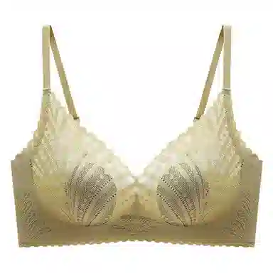 浪莎 兔兔杯纯色收副无痕文胸 女款 豆蔻绿