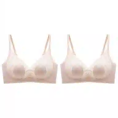 浪莎 兔兔杯纯色收副无痕文胸 女款 豆蔻绿