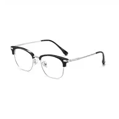 莫拉克 半框男款自动感光变色 合金 眉毛框/眉线框 防蓝光眼镜 男女同款情侣款