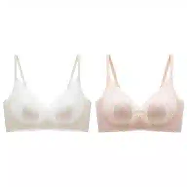 浪莎 兔兔杯纯色收副无痕文胸 女款 豆蔻绿