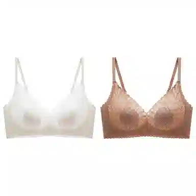 浪莎 兔兔杯纯色收副无痕文胸 女款 豆蔻绿