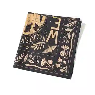 滚烫时光 纯棉美式复古西部风格方巾 头巾 男女同款情侣款