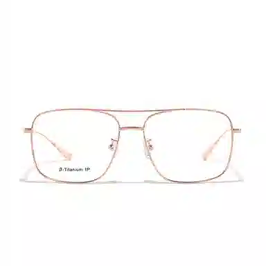 【联系客服可选配镜套餐】 佐川 高端纯钛银丝近视眼镜 时尚复古双梁眼镜 超轻轻奢 可配防蓝光变色 飞行员式 光学镜架 男女同款情侣款