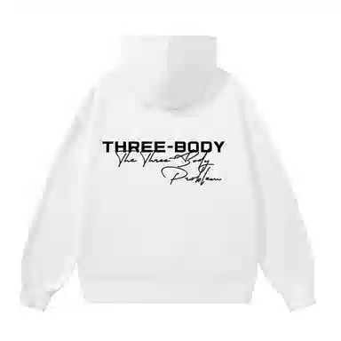 三体 问题系列 简约基础款字母印花宽松大码美式复古高街潮牌时尚百搭连帽休闲套头学生多巴胺纯色日常通勤长袖卫衣 男女同款