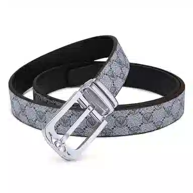 WilliamPOLO Silver Buckle Grey Belt