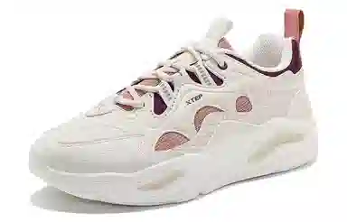 特步 耐磨透气 低帮 运动休闲鞋 女款 白紫