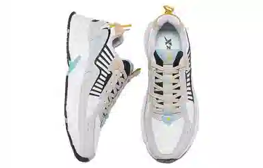 特步 柔软舒适 防滑耐磨透气 低帮 跑步鞋 男款 灰黑蓝