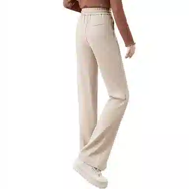 丝柏舍 阔腿纯色简约休闲裤 女款 燕麦色