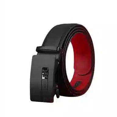 稻草人 自动扣腰带青年百搭时尚简约休闲十二生肖红色 皮带 男款