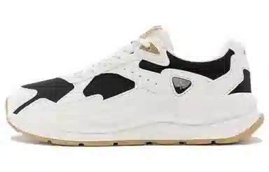 特步 合成革 革面 减震防滑耐磨 低帮 生活休闲鞋 男款 白黑