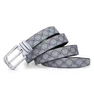 WilliamPOLO Silver Buckle Grey Belt