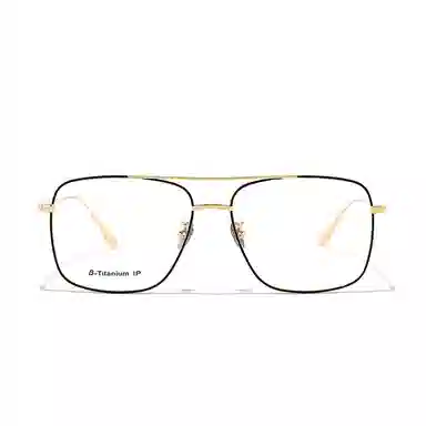 【联系客服可选配镜套餐】 佐川 高端纯钛银丝近视眼镜 时尚复古双梁眼镜 超轻轻奢 可配防蓝光变色 飞行员式 光学镜架 男女同款情侣款