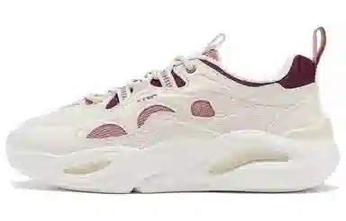 特步 耐磨透气 低帮 运动休闲鞋 女款 白紫