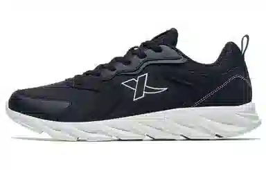 特步 防滑耐磨 跑步鞋 男款 黑白