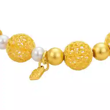 老凤祥 古法花丝 足金 按克计价 黄金手串 女款