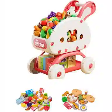 贝杰斯 儿童购物车裸车 宝宝手推车创意过家家厨房超市小推车 玩具