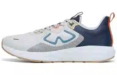 特步 时尚潮流 减震透气防滑耐磨轻便 低帮 跑步鞋 灰蓝色