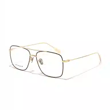 【联系客服可选配镜套餐】 佐川 高端纯钛银丝近视眼镜 时尚复古双梁眼镜 超轻轻奢 可配防蓝光变色 飞行员式 光学镜架 男女同款情侣款