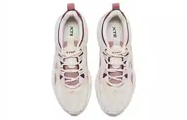 特步 耐磨透气 低帮 运动休闲鞋 女款 白紫