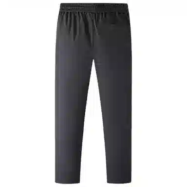 鸭鸭 韩版休闲系带户外运动直筒保暖纯色羽绒裤 男款