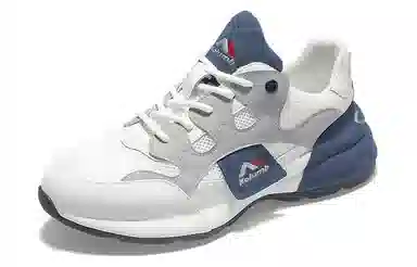 哥仑步 舒适简约百搭 减震防滑防水 低帮 生活休闲鞋 男款 白蓝