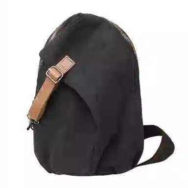 泰克森 运动休闲简约便携 帆布 帆布单肩斜挎胸包 常规 男女同款情侣款 白色/卡其色/黑色/灰色