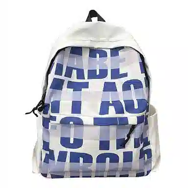 艾妮兔 高颜值小众初高中大学生通勤休闲 尼龙 双肩包 女款 粉色/蓝色/绿色/黑色