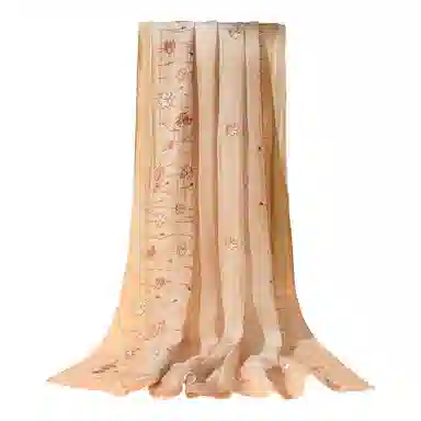 上海故事 真丝刺绣长巾 桑蚕丝 丝巾 女款 情缘韵娜