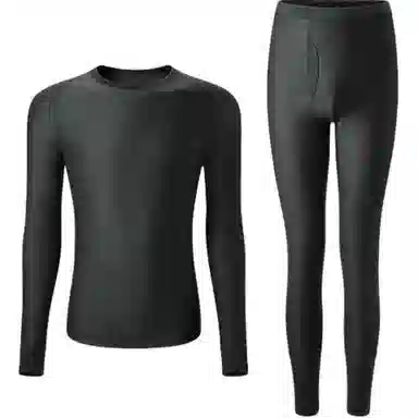 蕉下 简约纯色亲肤透气保暖套装 男款