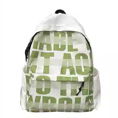 艾妮兔 高颜值小众初高中大学生通勤休闲 尼龙 双肩包 女款 粉色/蓝色/绿色/黑色