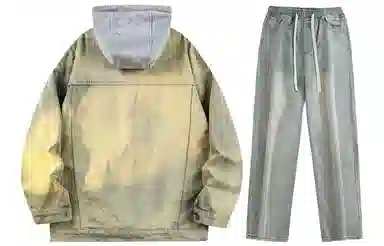 A.X.S.K Vintage Detachable Hood Jacket Set