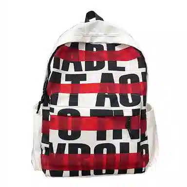 艾妮兔 高颜值小众初高中大学生通勤休闲 尼龙 双肩包 女款 粉色/蓝色/绿色/黑色