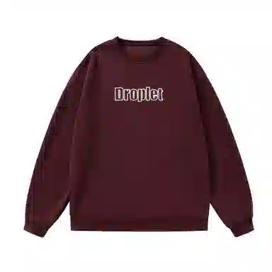 三体 水滴危机系列 简约字母绣花休闲宽松复古美式高街潮牌套头圆领百搭重磅基础款纯色学生多巴胺日常通勤卫衣 男女同款