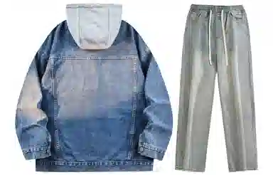 A.X.S.K Vintage Detachable Hood Jacket Set