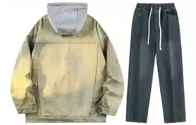 A.X.S.K Vintage Detachable Hood Jacket Set