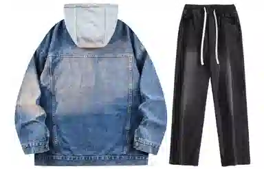 A.X.S.K Vintage Detachable Hood Jacket Set