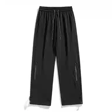 美式复古机能风街头户外山系简约百搭中腰宽松直筒垂感学院做旧水洗弹力柔软不硬休闲裤 男女同款