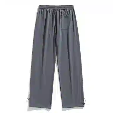 美式复古机能风街头户外山系简约百搭中腰宽松直筒垂感学院做旧水洗弹力柔软不硬休闲裤 男女同款