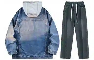 A.X.S.K Vintage Detachable Hood Jacket Set