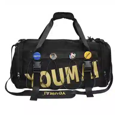 醇龙 多功能干湿分离休闲简约短途旅游时尚百搭 尼龙布 旅行包 男女同款情侣款 黑/青绿/军绿/黄/粉/卡其