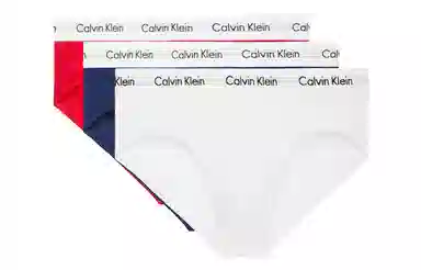 Calvin Klein Logo Triangle Briefs 3-Pack Red White Blue