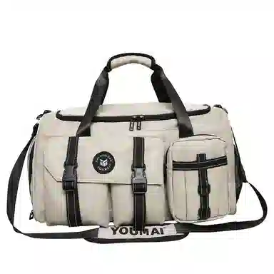 醇龙 中性风休闲简约多功能旅游时尚百搭 尼龙 旅行包 男女同款情侣款 黑/粉/卡其/青绿/黄/军绿