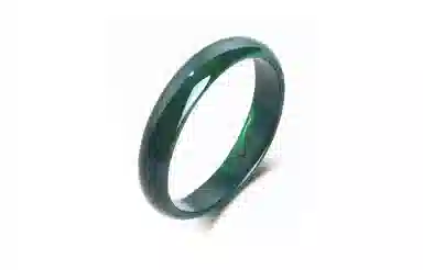 百利金 满绿 国潮复古新中式油青翠绿典雅 轻奢小众汉服旗袍搭配 正口素圈闭口手饰 玛瑙 玉石手镯 男女同款情侣款