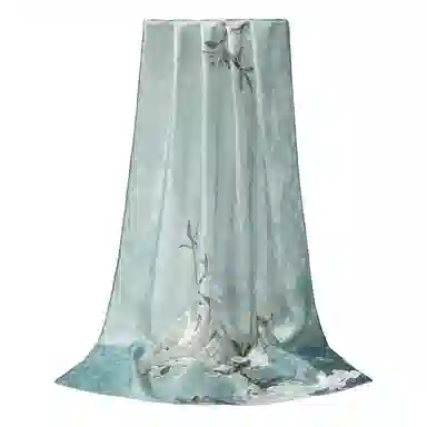 上海故事 桑波缎提花喷绘长巾 桑蚕丝 丝巾 女款 馥锦韶华