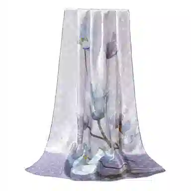 上海故事 桑波缎提花喷绘长巾 桑蚕丝 丝巾 女款 馥锦韶华