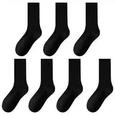 莫代尔 纯色简约透气耐穿袜高弹力堆堆袜减龄无痕透气舒适裸感亲肤柔软吸湿排汗中筒袜 女款 组合装