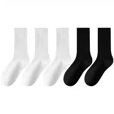 莫代尔 纯色简约透气耐穿袜高弹力堆堆袜减龄无痕透气舒适裸感亲肤柔软吸湿排汗中筒袜 女款 组合装